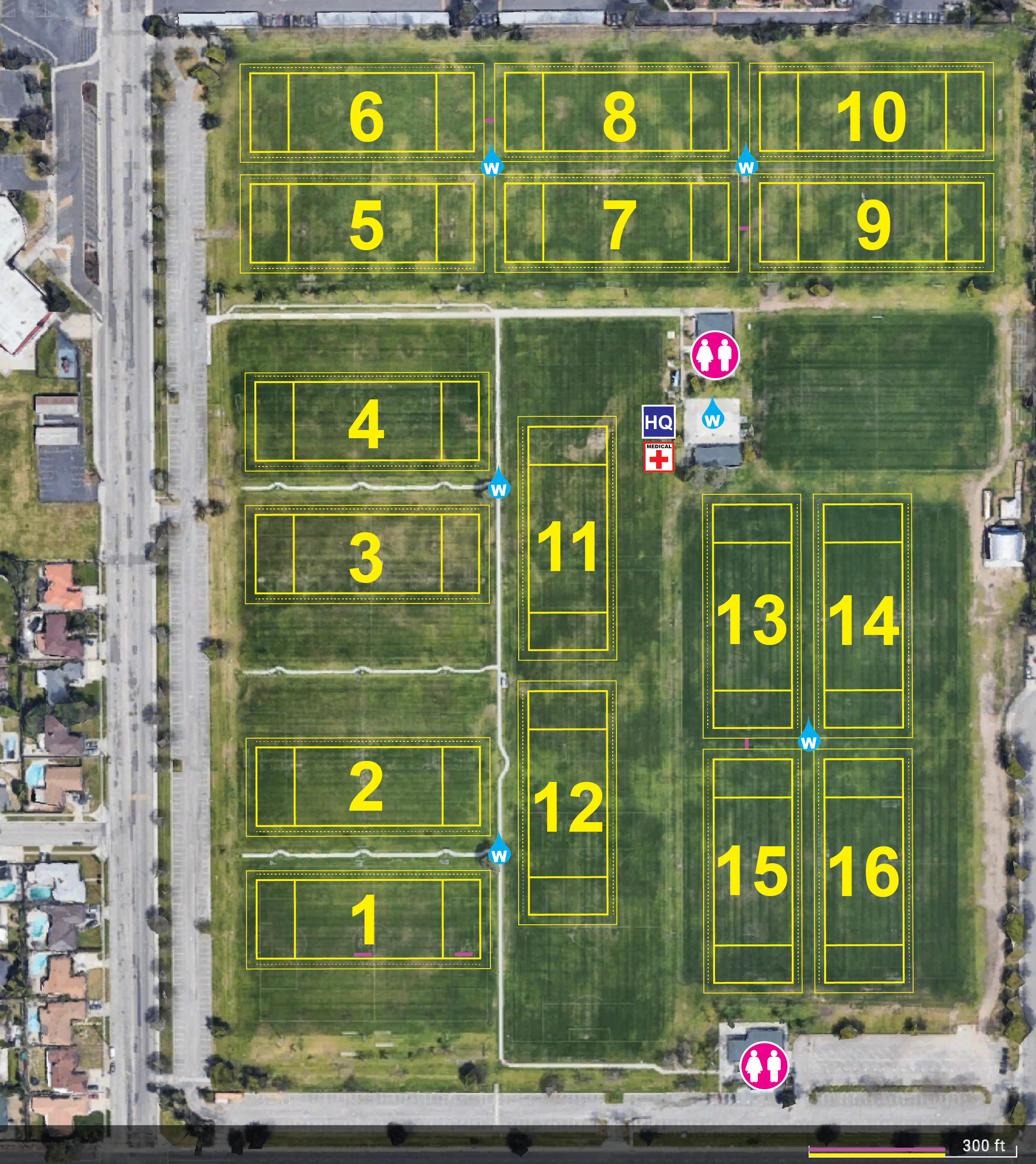 San Bernardino Soccer Complex 2023 SFI Layout